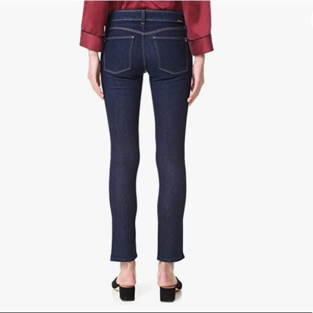 NWOT DL 1961 ANGEL MID RISE SKINNY ANKLE DARK NAVY BLUE COLOR WITH ROSE πΉ GOLD - Picture 7 of 16